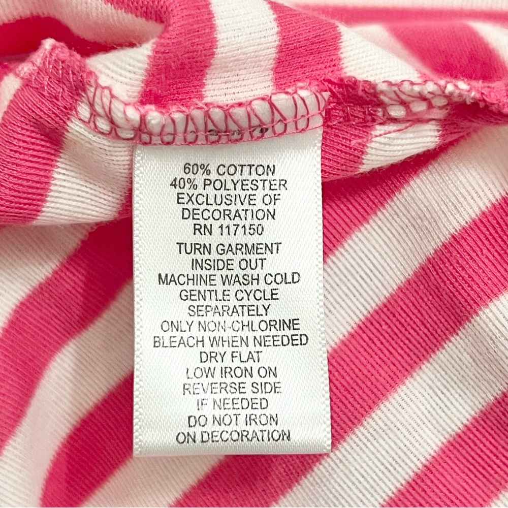 NWOT Quacker Factory Pink Stripe Top Cruise Beachy Resortwear - Picture 7 of 7
